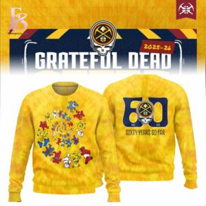 Bring new energy to your look with Grateful Dead 60 Years Denver Nuggets Hoodie 3.