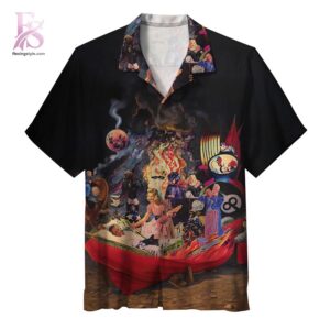 Unisex Hawaiian shirt designed with exotic floral motifs and comfortable relaxed silhouette – Green Day True punk legends Hawaiian Shirt 1