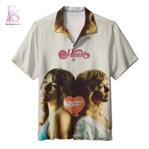 Stylish short-sleeve Hawaiian shirt ideal for summer parties and vacation outfits – Heart Dreamboat Annie Hawaiian Shirt 1