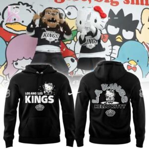 Clear product photo of Hello Kitty Los Angeles Kings 2026 Hoodie 1 showing a stylish design and comfortable everyday look.