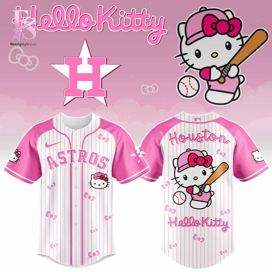 Bring new energy to your look with Houston Astros Hello Kitty 2026 Baseball Jersey 1.