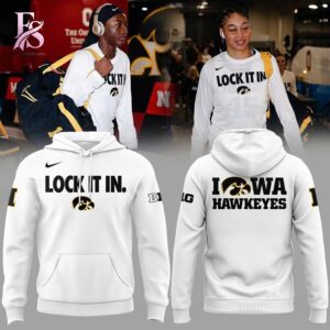 Detailed view of a fashionable apparel design in Iowa Hawkeyes 2026 Lock It In Hoodie 1, capturing the texture, colors, and stylish elements of the garment.
