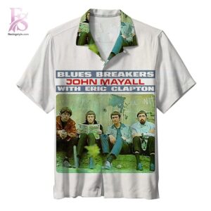 Beach-ready Hawaiian shirt with all-over tropical print and soft premium fabric – John Mayall The Bluesbreakers Blues Breakers with Eric Clapton Hawaiian Shirt 1