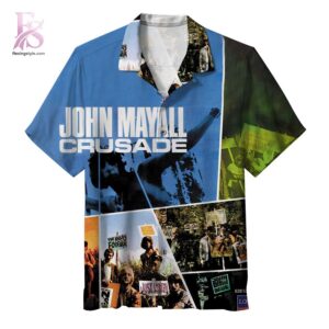 Beach-ready Hawaiian shirt with all-over tropical print and soft premium fabric – John Mayall The Bluesbreakers CrusadeHawaiian Shirt 1