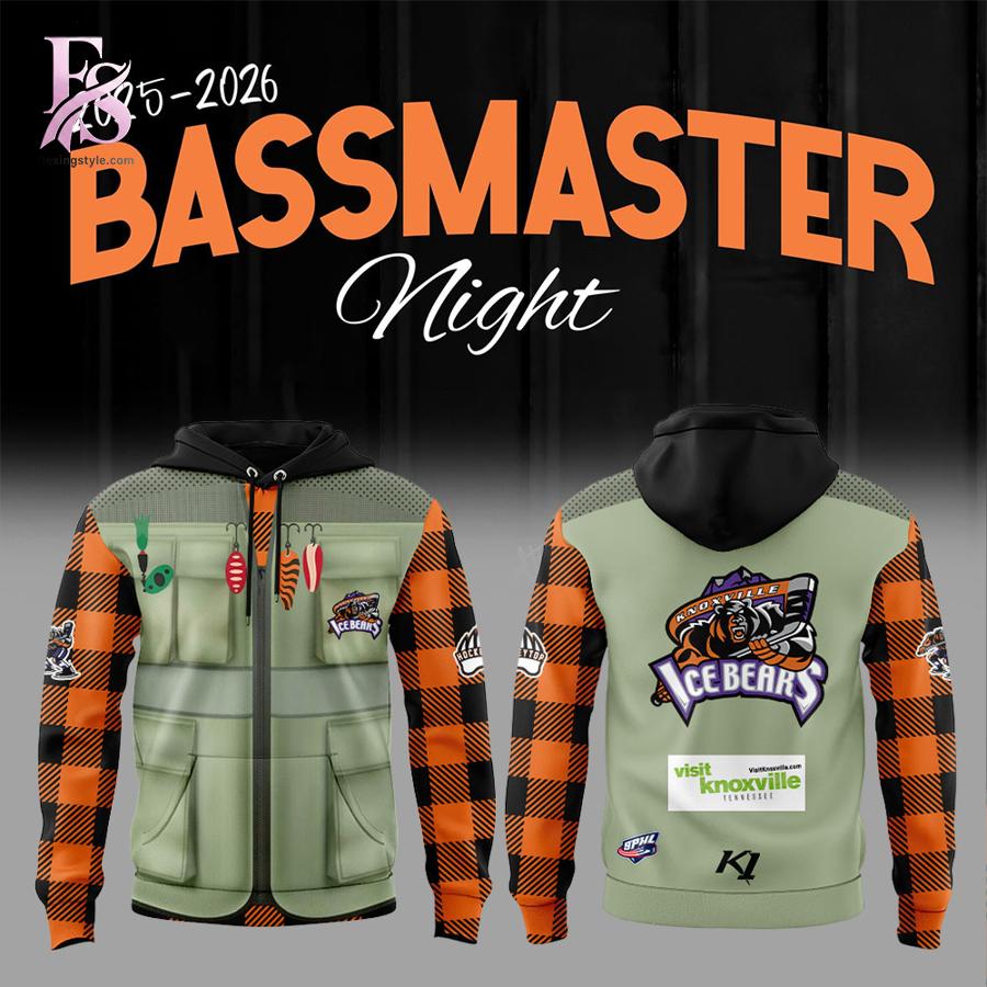 Clear product photo of Knoxville Ice Bears Bassmaster Night 2026 Hoodie 1 showing a stylish design and comfortable everyday look.