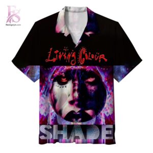 Stylish short-sleeve Hawaiian shirt ideal for summer parties and vacation outfits – Living Colour Shade Hawaiian Shirt 1