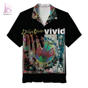Contemporary unisex fashion design displayed in Living Colour Vivid Hawaiian Shirt 1 ideal for casual and urban wear