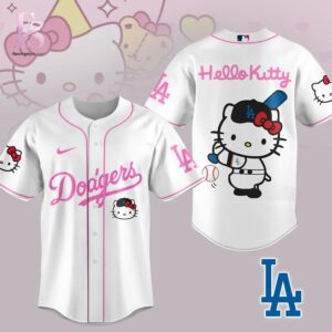 Modern fashion clothing displayed in Los Angeles Dodgers Hello Kitty 2026 Baseball Jersey 1, designed for comfort, versatility, and effortless everyday style.