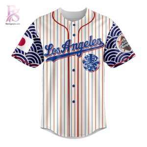 Wear it your way with Los Angeles Dodgers Japan Style Baseball Jersey 2.