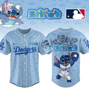 Elegant everyday fashion essential presented in Los Angeles Dodgers Stitch Baseball Jersey 1 suitable for relaxed and smart casual outfits