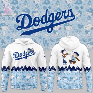 Casual outfit featuring Los Angeles Dodgers x Snoopy Peanuts 2026 T Shirt Hoodie 4 with modern and comfortable design.