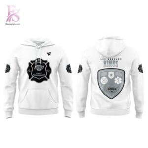 Modern fashion clothing displayed in Los Angeles Kings First Responders Night Hoodie 2, designed for comfort, versatility, and effortless everyday style.