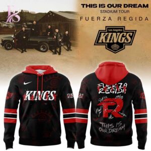 Casual outfit featuring Los Angeles Kings Fuerza Regida This is our Dream Tour 2026 Hoodie 1 with modern and comfortable design.