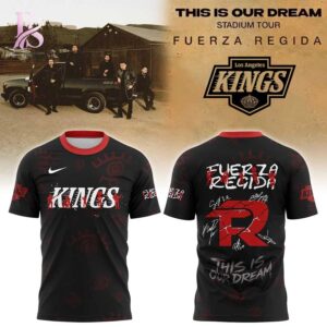 Casual outfit featuring Los Angeles Kings Fuerza Regida This is our Dream Tour 2026 Hoodie 3 with modern and comfortable design.