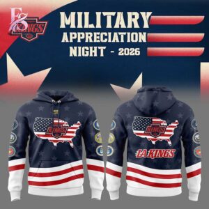 Modern fashion clothing displayed in Los Angeles Kings Military Appreciation 2026 Hoodie 1, designed for comfort, versatility, and effortless everyday style.