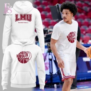 Detailed view of a fashionable apparel design in Loyola Marymount Lions Throwback Night Hoodie 1, capturing the texture, colors, and stylish elements of the garment.