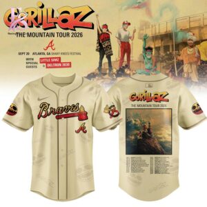 Wear it your way with MLB x Gorillaz The Mountain Tour 2026 Jersey 7.