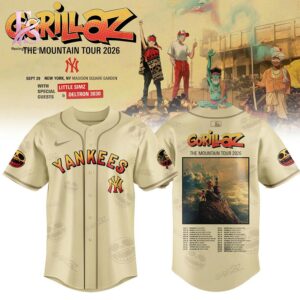 Wear it your way with MLB x Gorillaz The Mountain Tour 2026 Jersey 8.