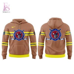 Casual outfit featuring Manitoba Moose Fire Safety Service Hoodie 2 with modern and comfortable design.