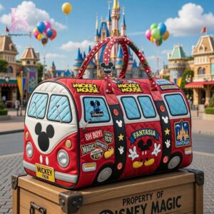 Casual outfit featuring Mickey Mouse 2026 Quilted Duffle Bag 3 with modern and comfortable design.