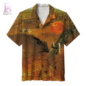 Stylish short-sleeve Hawaiian shirt ideal for summer parties and vacation outfits – Midnight Oil Red Sails in the Sunset Hawaiian Shirt 1