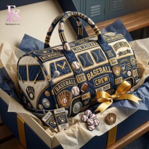 Casual outfit featuring Milwaukee Brewers MLB Quilted Duffle Bag 2 with modern and comfortable design.