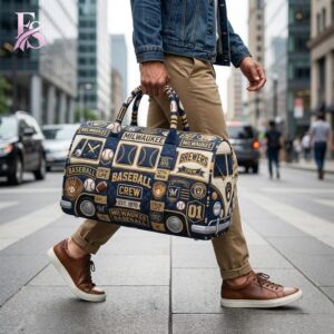 Casual outfit featuring Milwaukee Brewers MLB Quilted Duffle Bag 4 with modern and comfortable design.