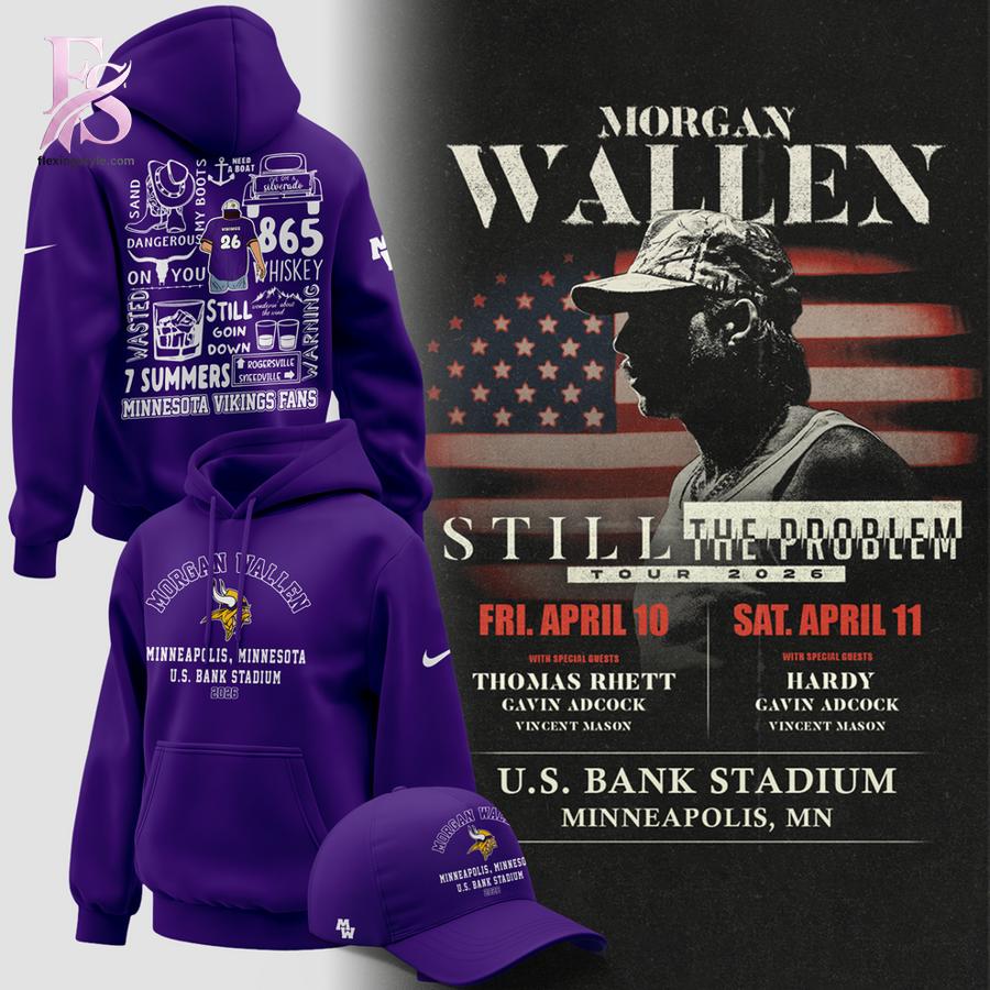 Bring new energy to your look with Minnesota Vikings 2026 Morgan Wallen T Shirt 2.