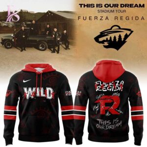 Clear product photo of Minnesota Wild Fuerza Regida This is our Dream Stadium Tour 2026 Hoodie 1 showing a stylish design and comfortable everyday look.