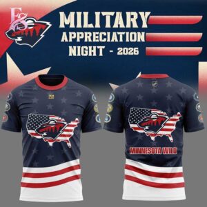 Trendy outfit showcased in Minnesota Wild Military Appreciation 2026 Hoodie 2, combining contemporary fashion style with premium materials for a standout appearance.