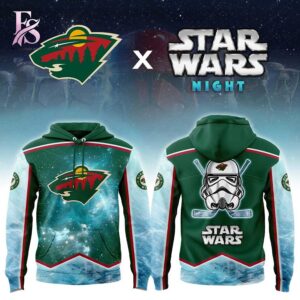 Casual outfit featuring Minnesota Wild Star Wars Night Game 2026 Hoodie 1 with modern and comfortable design.