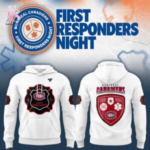 Wear it your way with Montreal Canadiens First Responders Night 2026 Hoodie 1.