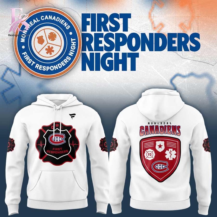 Wear it your way with Montreal Canadiens First Responders Night 2026 Hoodie 1.