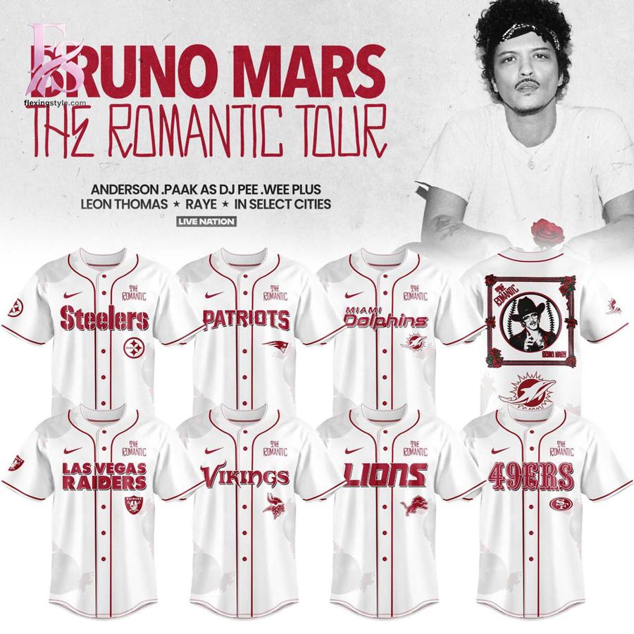 Casual outfit featuring NFL x Bruno Mars The Romantic Tour 2026 Jersey 1 with modern and comfortable design.
