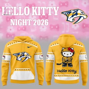 Clear product photo of Nashville Predators Hello Kitty Night 2026 Hoodie 1 showing a stylish design and comfortable everyday look.
