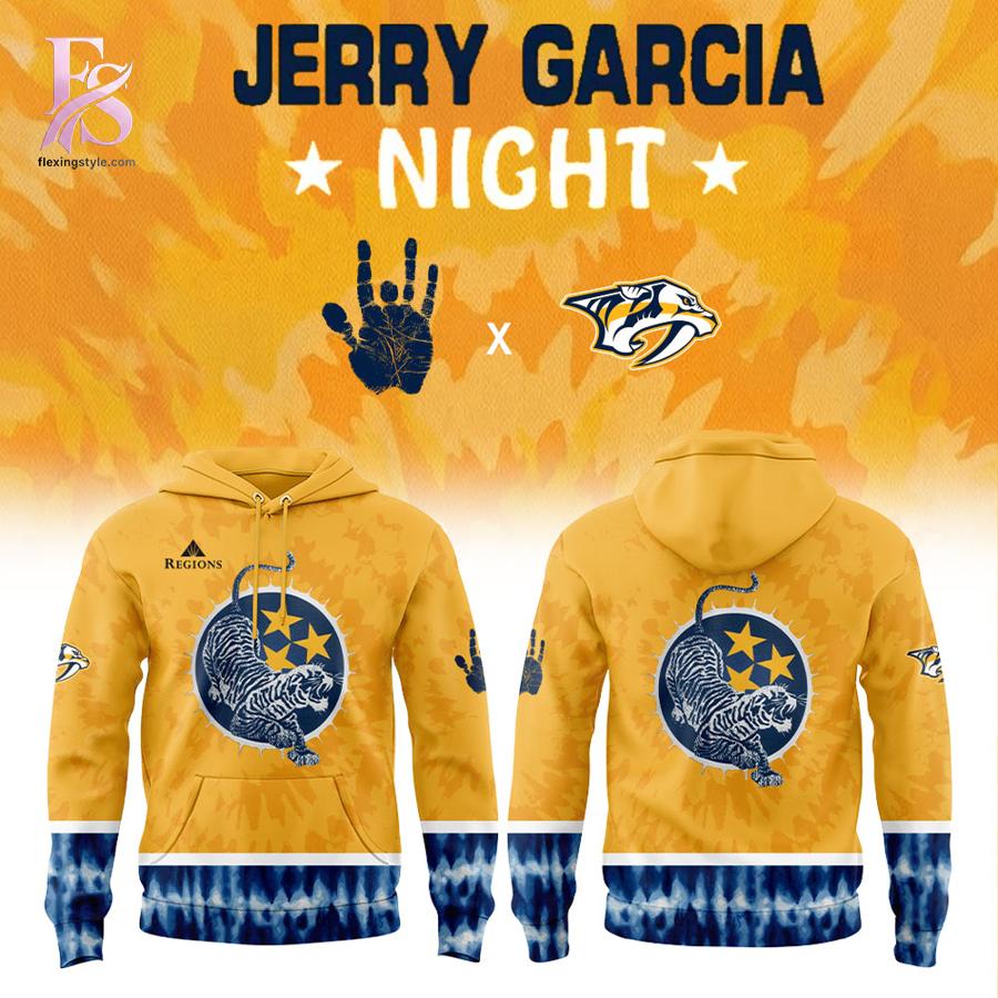 Bring new energy to your look with Nashville Predators Jerry Garcia Night 2026 Hoodie 1.