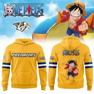 Stylish fashion piece featured in Nashville Predators ONE PIECE Night 2026 Hoodie 1, highlighting modern design, comfortable fabric, and a trendy look perfect for everyday wear.