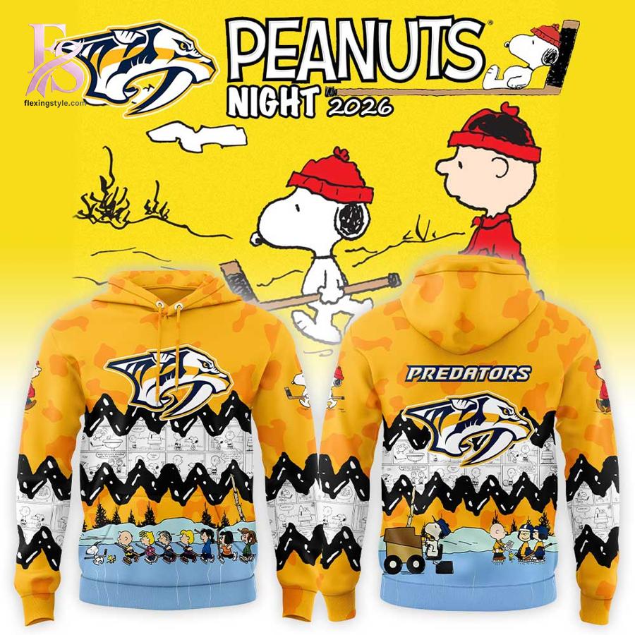 Stylish fashion piece featured in Nashville Predators Peanuts Night 2026 Shirt 2, highlighting modern design, comfortable fabric, and a trendy look perfect for everyday wear.