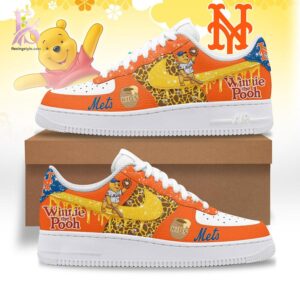 Modern fashion clothing displayed in New York Mets Winnie The Pooh Air Force Shoes 1, designed for comfort, versatility, and effortless everyday style.