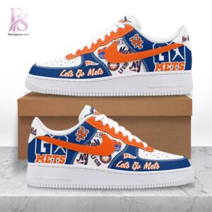 Wear it your way with New York Mets logo Nike Air Force 1 1.