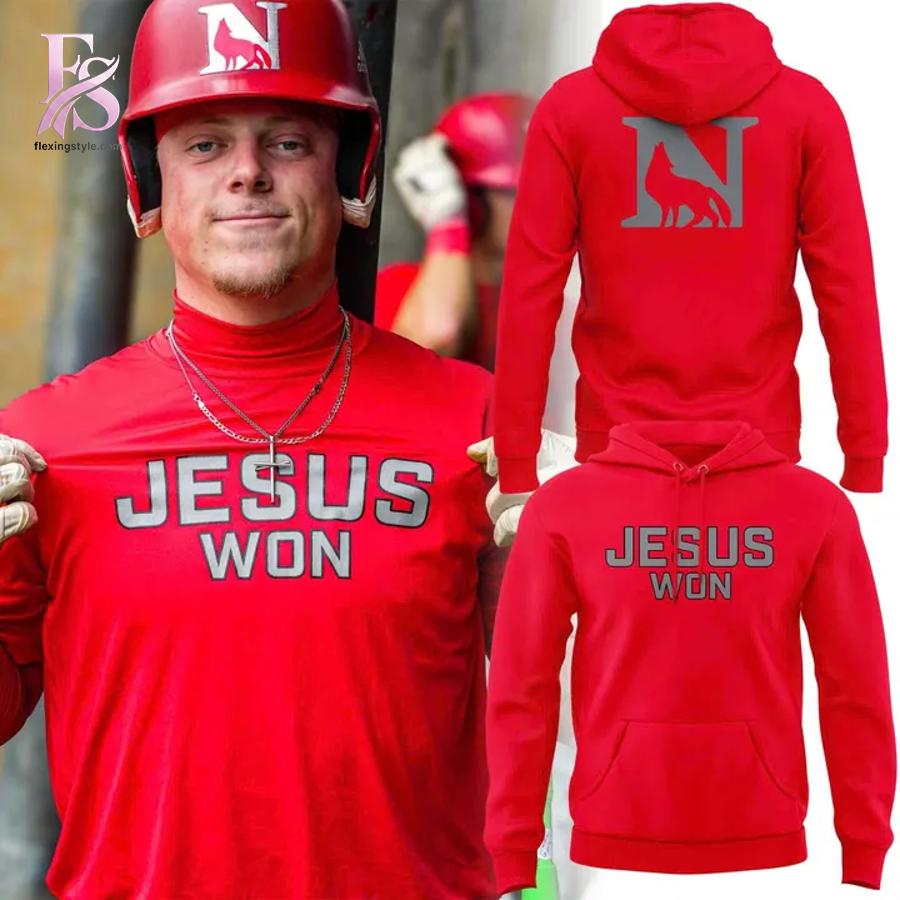 Casual outfit featuring Newberry College Baseball Jesus Won Hoodie 1 with modern and comfortable design.