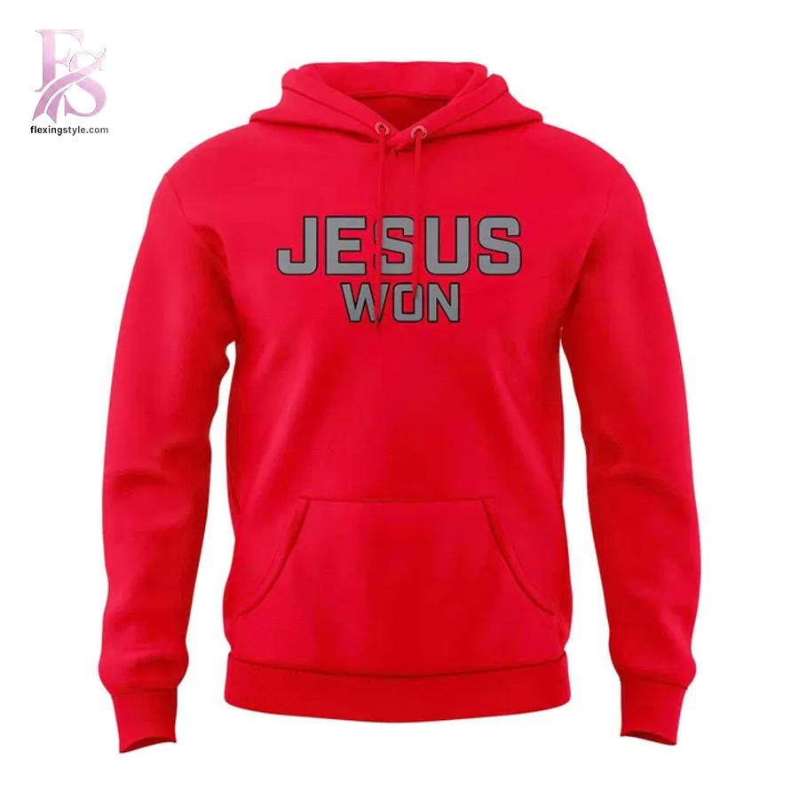 Casual outfit featuring Newberry College Baseball Jesus Won Hoodie 2 with modern and comfortable design.