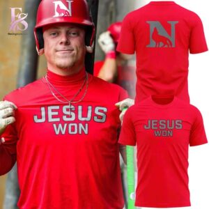 Casual outfit featuring Newberry College Baseball Jesus Won Hoodie 4 with modern and comfortable design.