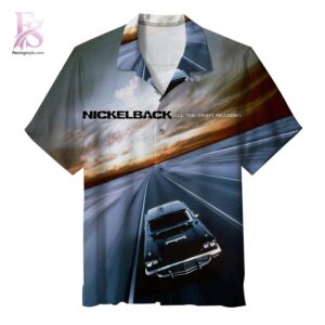 Beach-ready Hawaiian shirt with all-over tropical print and soft premium fabric – Nickelback All the Right Reasons Album Hawaiian Shirt 1