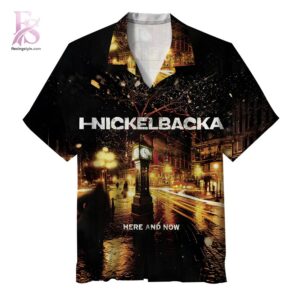Beach-ready Hawaiian shirt with all-over tropical print and soft premium fabric – Nickelback Here and Now Album Hawaiian Shirt 1