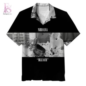 Beach-ready Hawaiian shirt with all-over tropical print and soft premium fabric – Nirvana Bleach Album Hawaiian Shirt 1