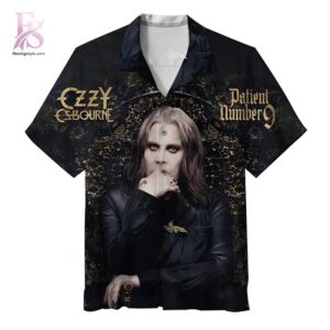 Unisex Hawaiian shirt designed with exotic floral motifs and comfortable relaxed silhouette – Ozzy Osbourne Patient Number 9 Hawaiian Shirt 1
