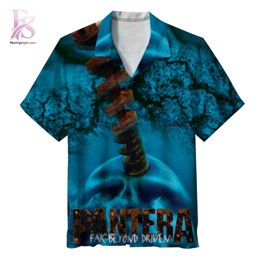 Casual outfit featuring Pantera Far Beyond Driven Hawaiian Shirt 1 with modern and comfortable design.
