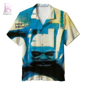 Unisex Hawaiian shirt designed with exotic floral motifs and comfortable relaxed silhouette – Peter Gabriel Deutsches Album Hawaiian Shirt 1