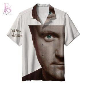 Unisex Hawaiian shirt designed with exotic floral motifs and comfortable relaxed silhouette – Phil Collins Both Sides Hawaiian Shirt 1